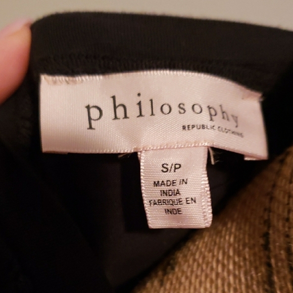 Philosophy Black Ruffled Short Sleeve Blouse - Picture 2 of 6